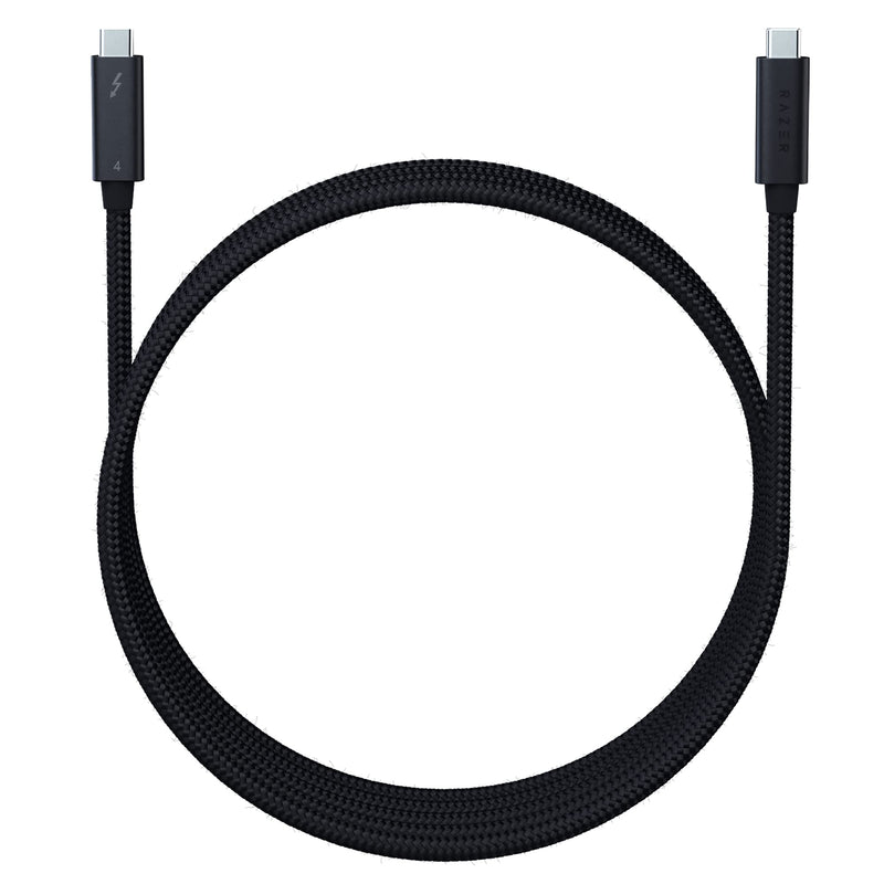 Razer Thunderbolt 4 Cable - Thunderbolt 4 Cable (Up to 40 Gigabits per second, up to 8K Resolutions, up to 100W Charging, Ultimate Compatibility) Black | 2M