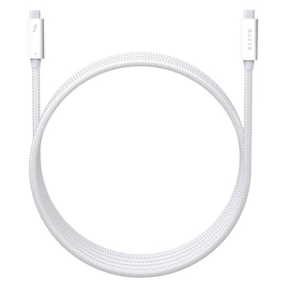 Razer Thunderbolt 4 Cable - Thunderbolt 4 Cable (Up to 40 Gigabits per second, up to 8K Resolutions, up to 100W Charging, Ultimate Compatibility) White | 2M