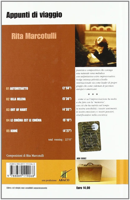 Appunti di viaggio. Ediz. italiana e inglese. Con CD Audio. Rita Marcotulli pianista e compositrice (Vol. 2