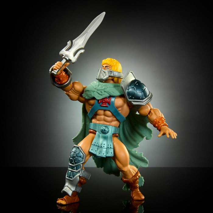 Masters of the Universe Origins Turtles of Grayskull Stealth Ninja He-Man Posable Action Figure Toy, Teenage Mutant Ninja & MOTU Crossover, HTH18