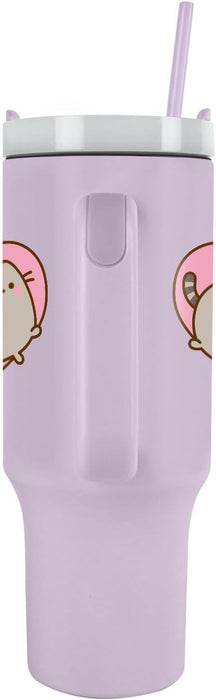 PUSHEEN Heart 40oz/1200ML Tumbler - Double-Wall Vacuum Insulation, Keeps Cold Up to 11 Hours, Hot Up to 7 Hours, SMART DESIGN FEATURES, BPA-Free for Adorable Sips Anytime, Anywhere