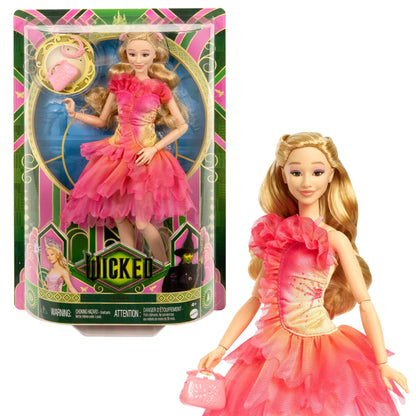 Mattel Universal Wicked Glinda Fashion Doll & Accessories with Blonde Hair, Possibility & Removable Ballroom Look, HXT63