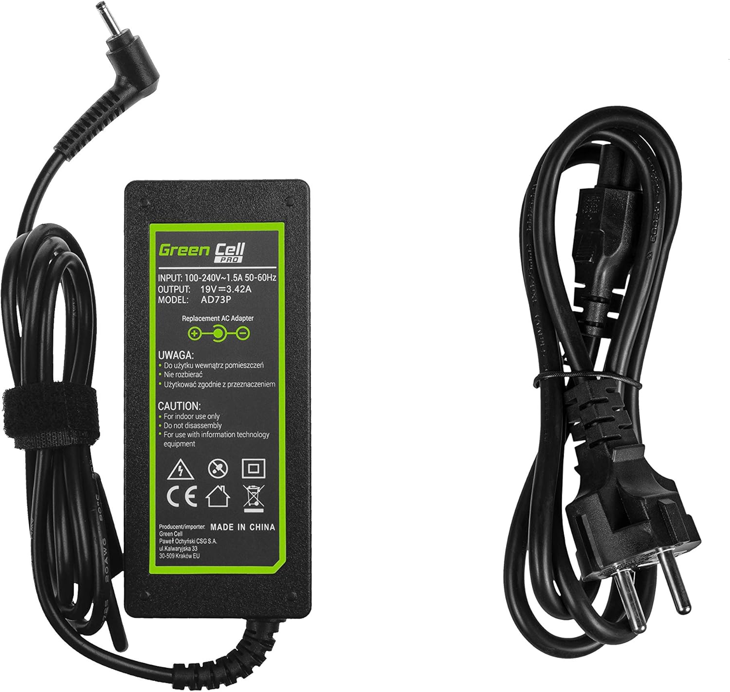 Green Cell AD73P power adapter/inverter Indoor 65 W Black