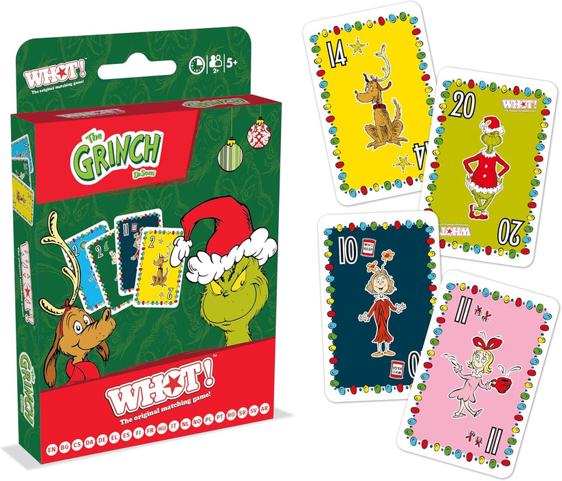 Top Trumps The Grinch WHOT! Take turns matching shapes, numbers classic family game travel game great gift for ages 5 plus