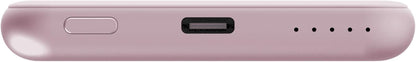 Verbatim Magnetic Power Bank 5000 mAh, Wireless Charger 15 W, 20 W PD via USB-C, Power Bank Small and Magnetic for iPhone 15, 14, 13, 12, Pro, Max, Samsung, iPad, Pink
