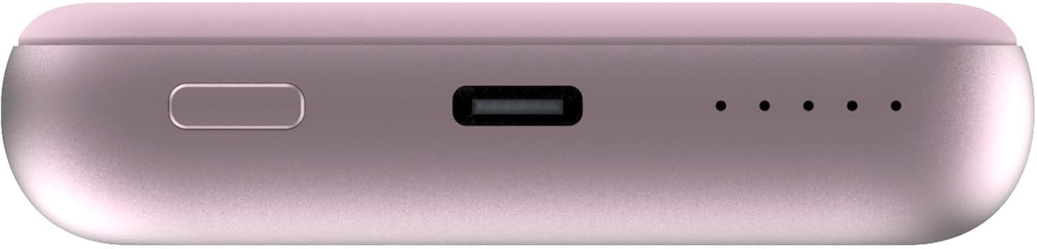 Verbatim Magnetic Power Bank 10000 mAh, Wireless Charger 15 W, 20 W PD via USB-C, Power Bank Small and Magnetic for iPhone 15, 14, 13, 12, Pro, Max, Samsung, iPad, Pink