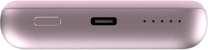 Verbatim Magnetic Power Bank 10000 mAh, Wireless Charger 15 W, 20 W PD via USB-C, Power Bank Small and Magnetic for iPhone 15, 14, 13, 12, Pro, Max, Samsung, iPad, Pink