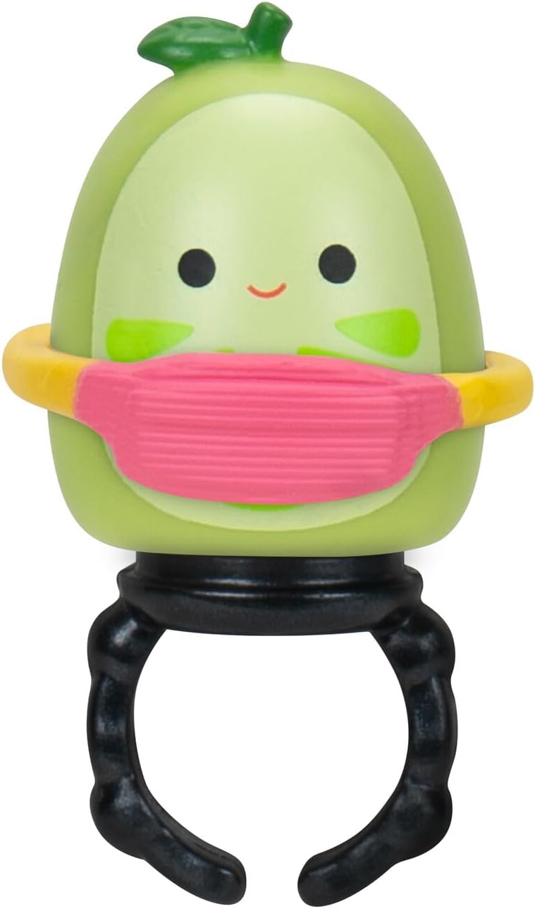 Pack de 8 Squish-a-longs par Original Squishmallows - série 1, Style 2 - (8) Mini-Squish de 2,5 cm avec 2 Accessoires, Bague et Guide du collectionneur - pour Collectionner, échanger et Jouer