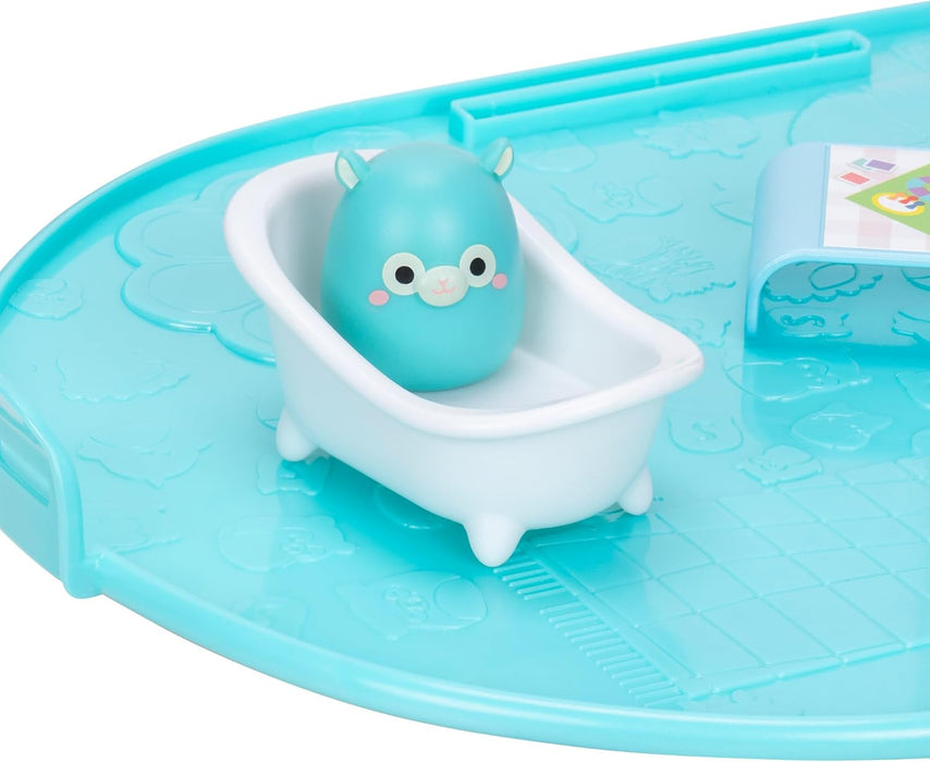 Squish-a-longs by Original Squishmallows Party Pack On-the-Go Playset - Series 1 - Three 1-Inch Mini-Squish with 9 Furnishings - Collect, Trade, & Play