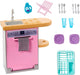 Barbie Mobilier HJV34 Set voor poppen met vaatwasser, servies en accessoires keukenset Meerkleurig