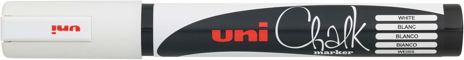 `Uni - Chalk Marker Pwe-5M, Set Of 4 Markers - Blue, Green, Red & White (401577)`