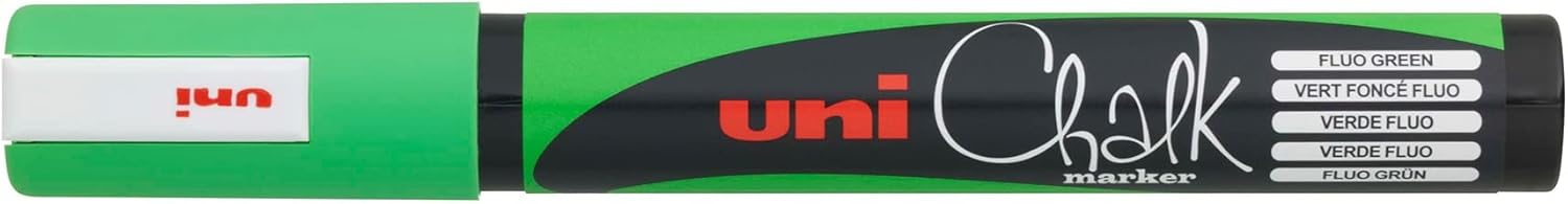 `Uni - Chalk Marker Pwe-5M, Set Of 4 Markers - Blue, Green, Red & White (401577)`