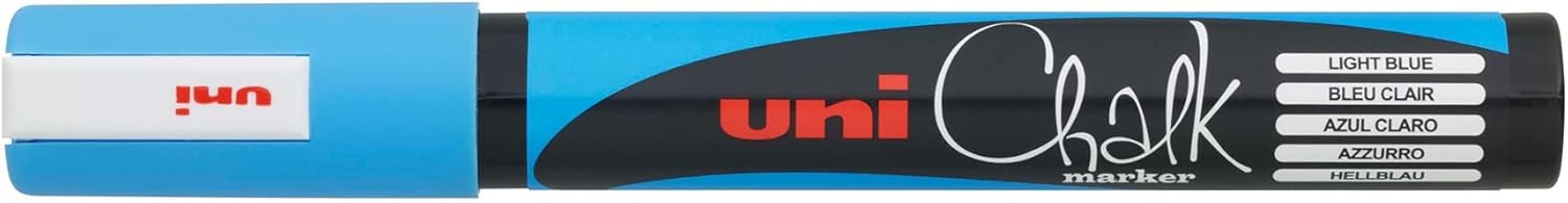 `Uni - Chalk Marker Pwe-5M, Set Of 4 Markers - Blue, Green, Red & White (401577)`