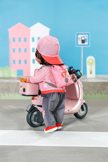 BABY born Snack Shop Outfit, Verkäufer-Outfit mit Cap, Schuhen und Rucksack für 43cm Puppen, 835944 Zapf Creation