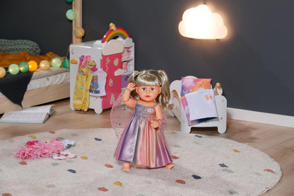 BABY born Rainbow Dress, Doll Dress with Wings and Glitter for 43cm Dolls, For Children Aged 3+, 836132 Zapf Creation