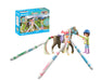 PLAYMOBIL Horses of Waterfall 71640 Paard met manen + accessoires, inclusief een figuur, een paard en drie CRAYOLA-stiften, creatief speelgoed voor kinderen vanaf 5 jaar
