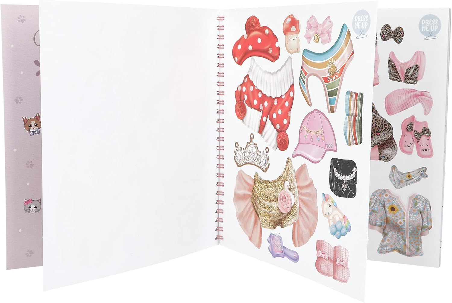 Depesche TOPModel Create Your Kitty 13038 Colouring Book with 47 Pages for Designing Cat Motifs Includes 5 Sticker Sheets