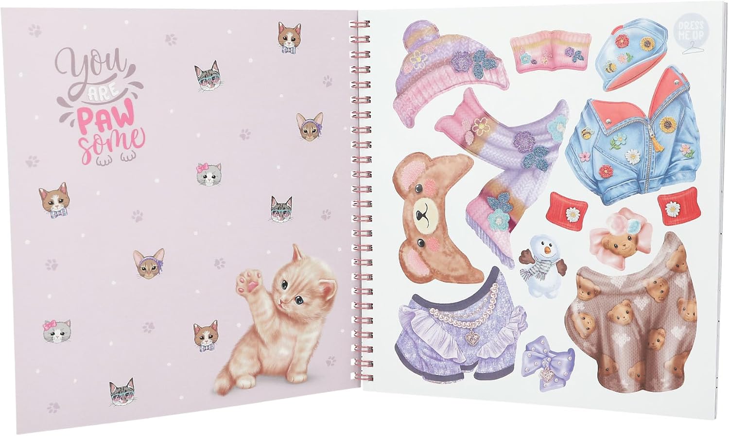 Depesche TOPModel Create Your Kitty 13038 Colouring Book with 47 Pages for Designing Cat Motifs Includes 5 Sticker Sheets
