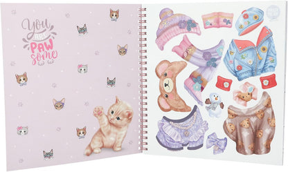 Depesche TOPModel Create Your Kitty 13038 Colouring Book with 47 Pages for Designing Cat Motifs Includes 5 Sticker Sheets