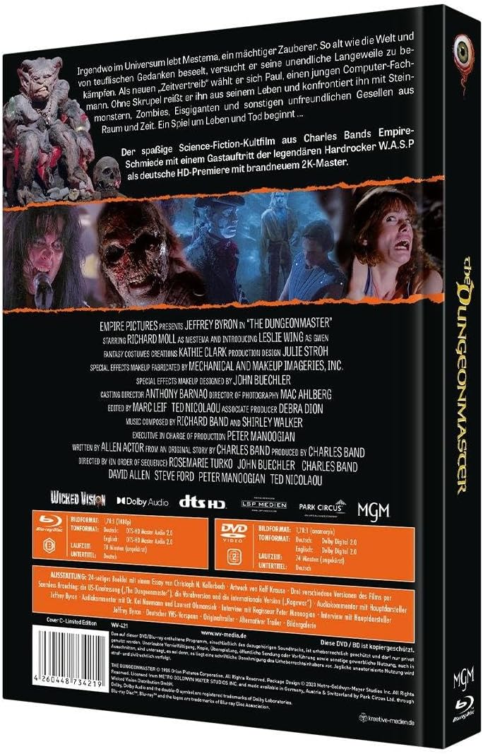 Herrscher der Hölle - The Dungeonmaster - Mediabook - Cover C (Limited Collector‘s Edition Nr. 78) (Blu-ray+DVD
