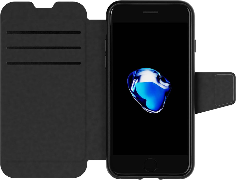 Tech 21 EvoLite Wallet case for iPhone SE (2022)/(2020)/8/7-3 card slot wallet, Black