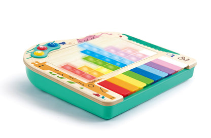 Hape Pixel Piano| Electic Keyboard Piano With Wooden-Feel Electric Keys and Light-Up Pixels Display | Kid's Musical Toy for Musical Expression and Creative Development