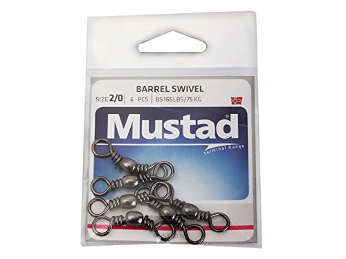 Mustad Mustad MA021-BN (77210) Barrel Swivel sz2/0 10x6pck