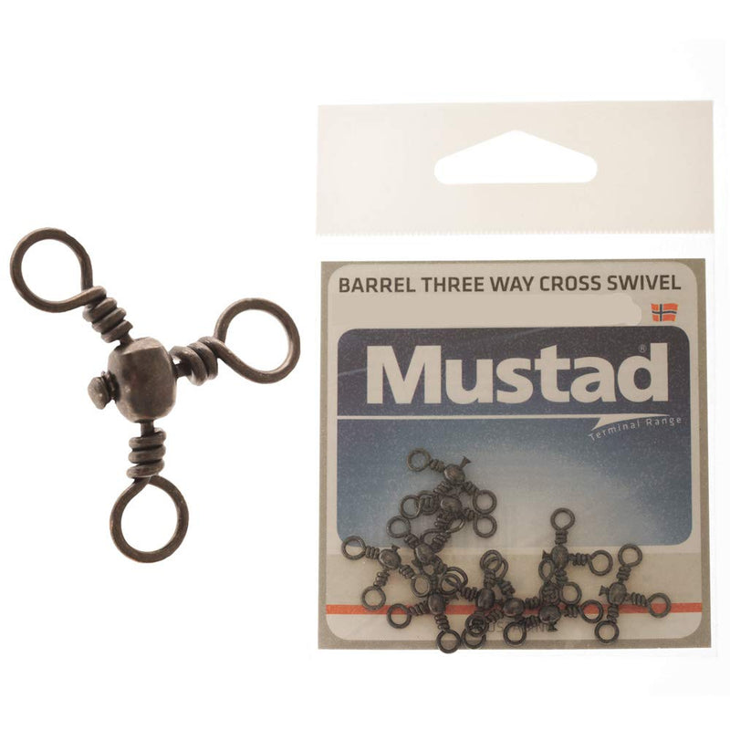 Mustad Mustad MA024-BN (77700) Three Way Cross Barrel Swivel sz4 10x10pk