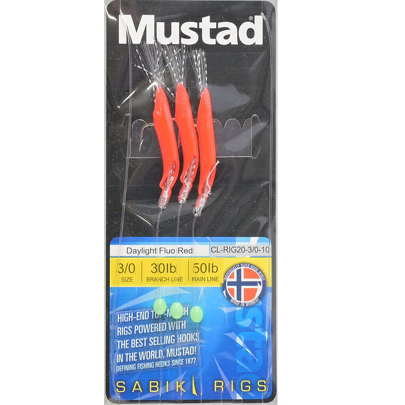 Mustad Mustad Daylight Fluo Red H3/0 ML50lb