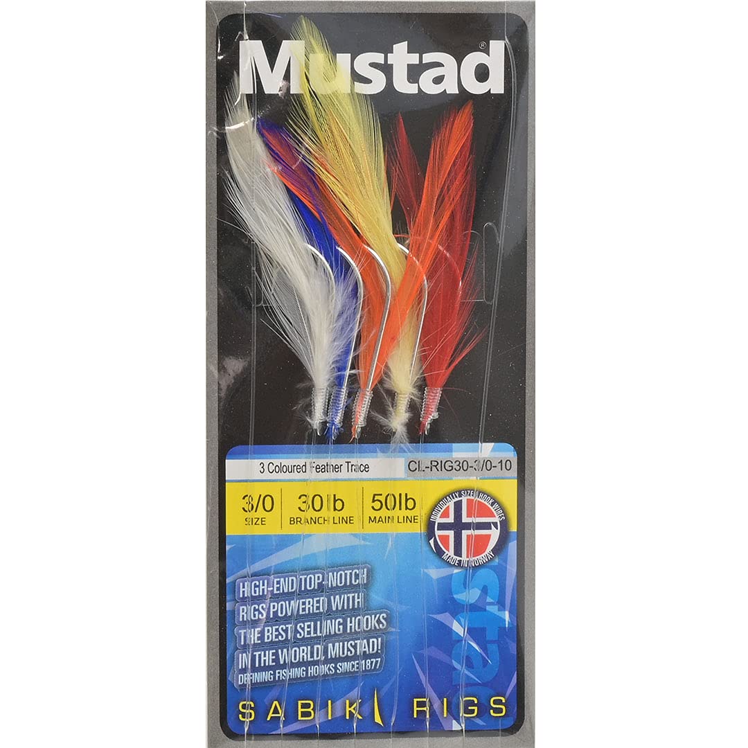 Mustad Mustad 5Hook Multi Colour F H3/0 HL50lb