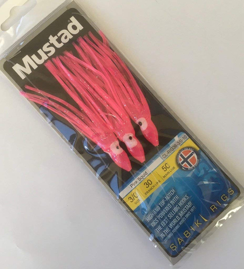 Mustad Mustad Pink Squid Rig H3/0 ML50lb