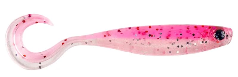 Mustad Mustad Mezashi Cross Curly Tail  3.5"  Pink Sardine