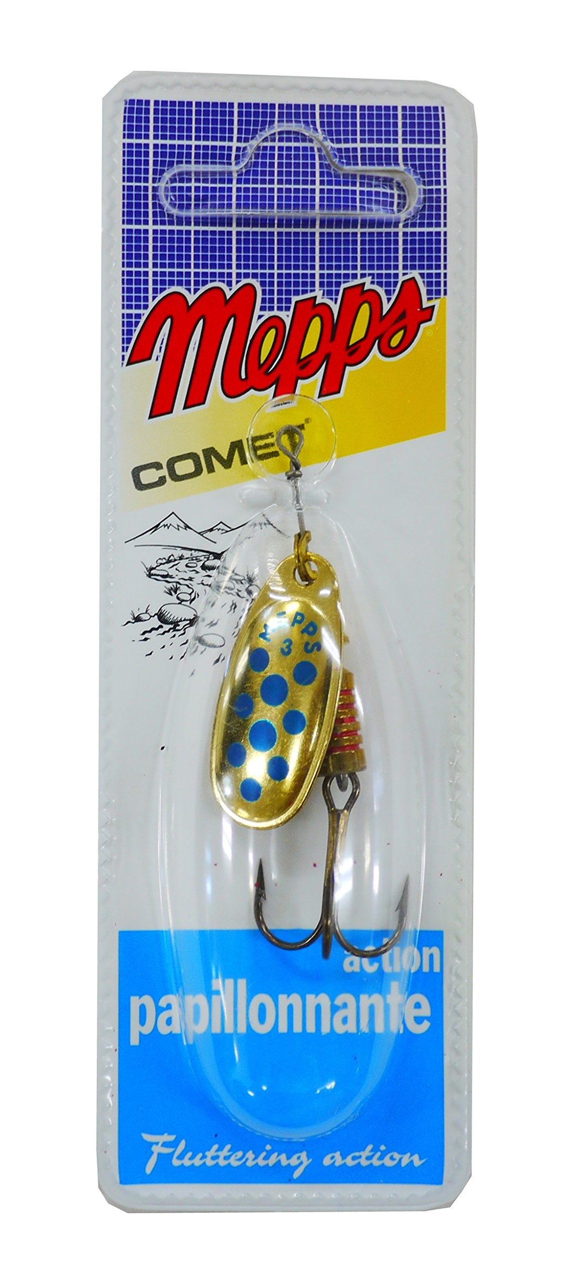 Mepps Mepps Comet Blue Dot Gold Size 3