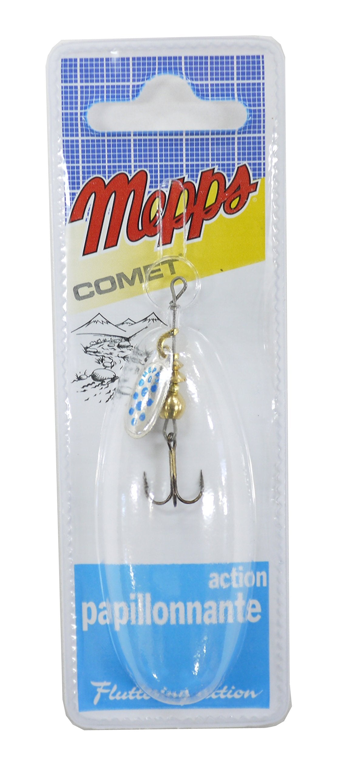 Mepps Mepps Comet Blue Dot Silver Size 0