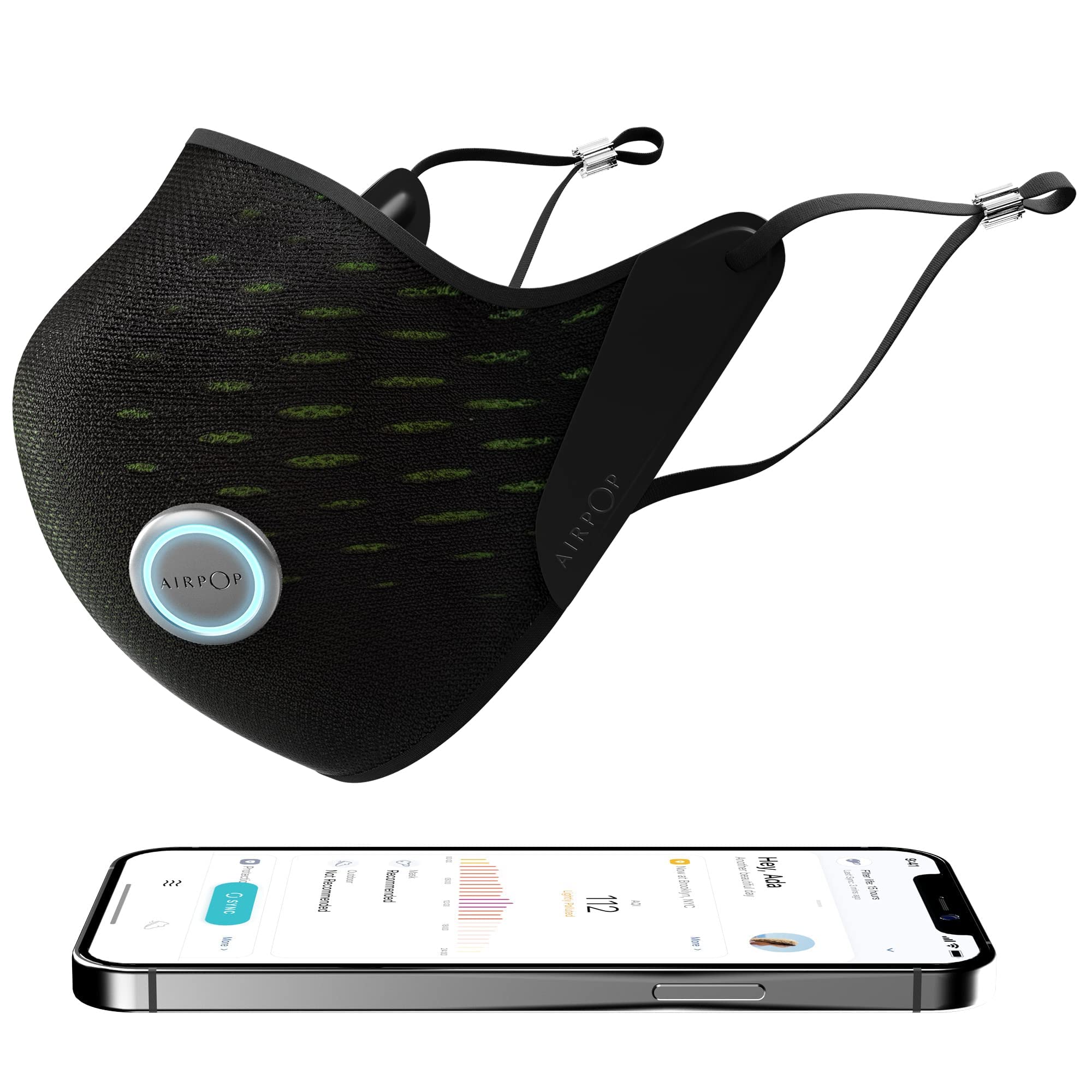 Active+ Smart Mask Black/yellow