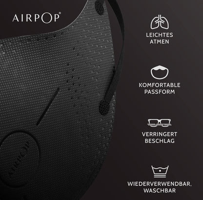 AirPop AirPop Light SE Mask Black 4pcs