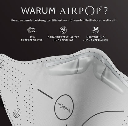 AirPop AirPop Light SE Mask Black 4pcs
