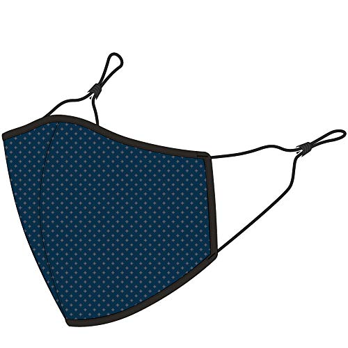 Madison Madison Element reusable face covering, printed cross repeat ink navy