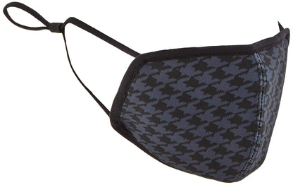 Madison Madison 3D reusable face covering, printed houndstooth black / grey