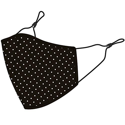 Madison Madison 3D reusable face covering, printed microdot black / white