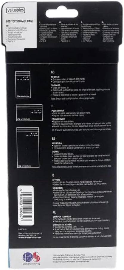 Lifeventure Lifeventure DriStore Waterproof LocTop bags - For Valuables