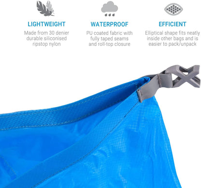 Lifeventure Ultralight Dry Bag, Siliconized Rip-Stop Fabric With Fully Taped Seams Lightweight Waterproof Dry Sack For Kayaking Camping Hiking Traveling Boating Water Sports