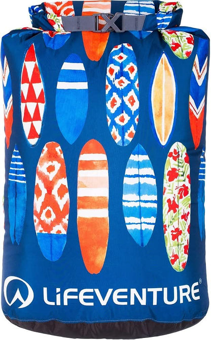Lifeventure Waterproof Print Dry Bags 5, 10 or 25 Litre Dry Sacks Waterproof Bags for Kayaking Rafting Boating Hiking Camping Travel Fishing Sea Swimming Paddleboarding Boat Dry Bags