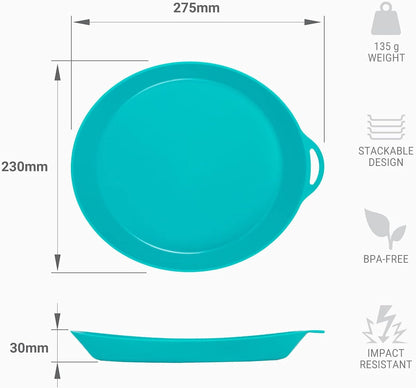 Lifeventure Lifeventure Ellipse Plate - Teal