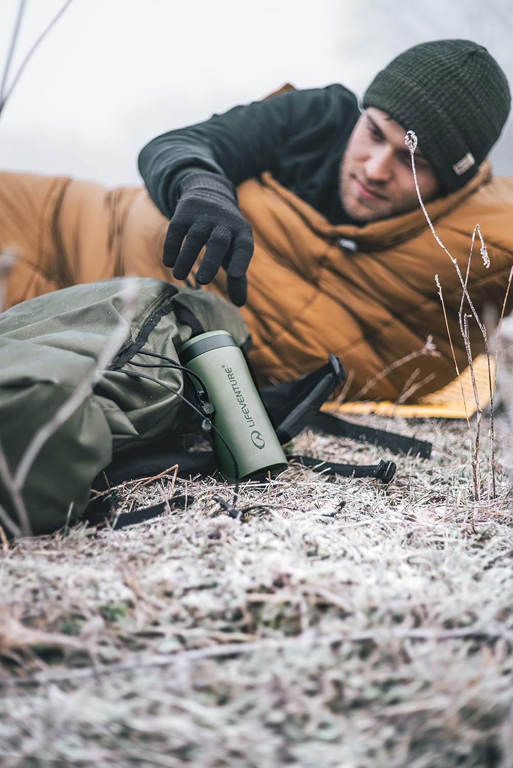 Lifeventure Lifeventure Thermal Mug - Matt Khaki