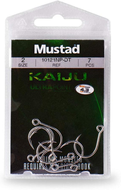 Mustad UltraPoint Kaiju Inline Hooks - Bass Wrasse Pollock GT Lure Sea Fishing