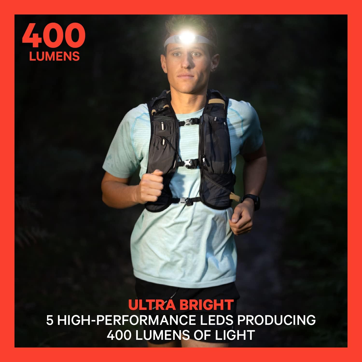 Knog Knog Bilby Run 400 Head Torch - Lime