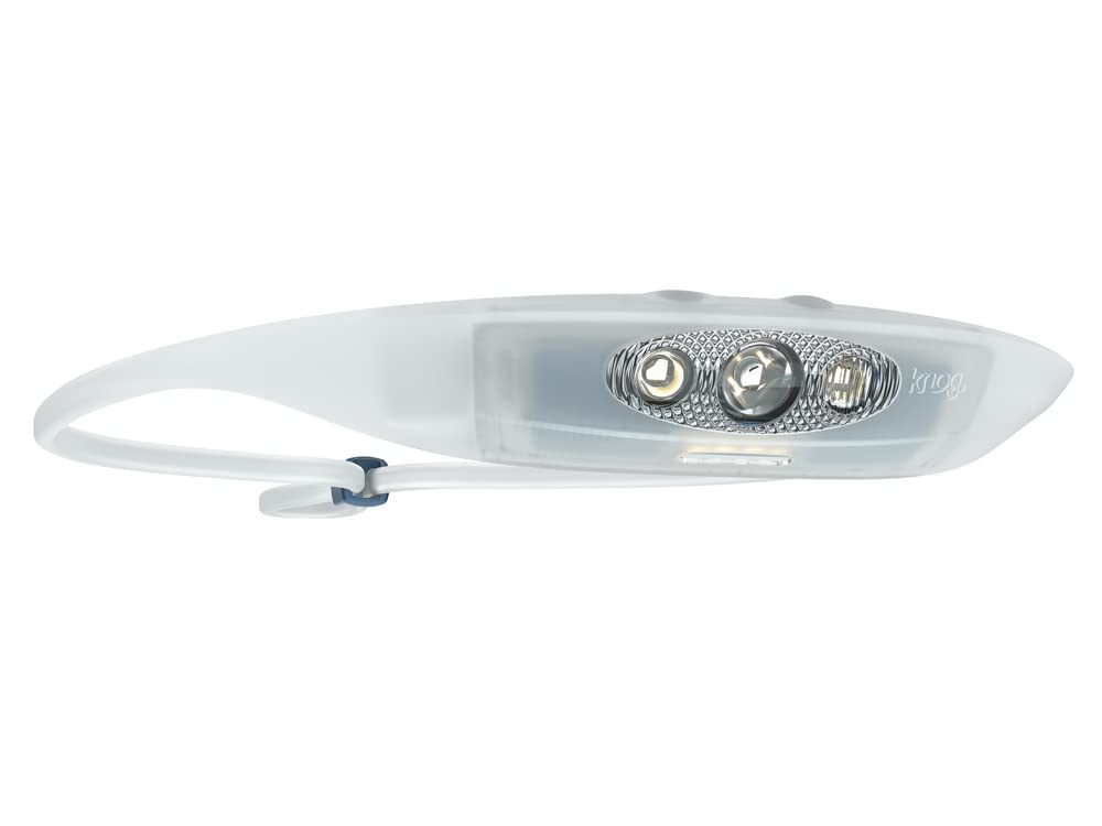 KNOG Bandicoot Run Silicone Rechargeable Headlamp - 250 Lumen, LED Head Lamp w/ 5 Modes, Waterproof Headlamp Flashlight for Outdoor, Camping & Hiking Gear w/Comfortable Reading Light - Blue