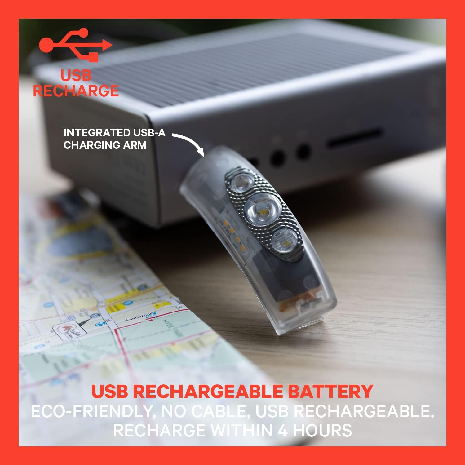Knog Knog Bandicoot Run 250 Head Torch - Coral