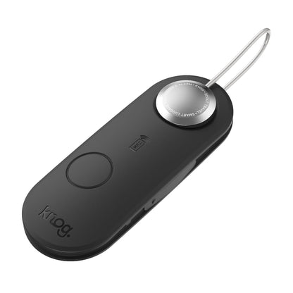 Knog Scout iOS Smart Tag, Tracker & 85d Alarm – Rechargeable Luggage Tag Compatible with iOS App & Apple Find My, Digital Contact Info, Remote Chime, Low Battery Alerts, Water-Resistant